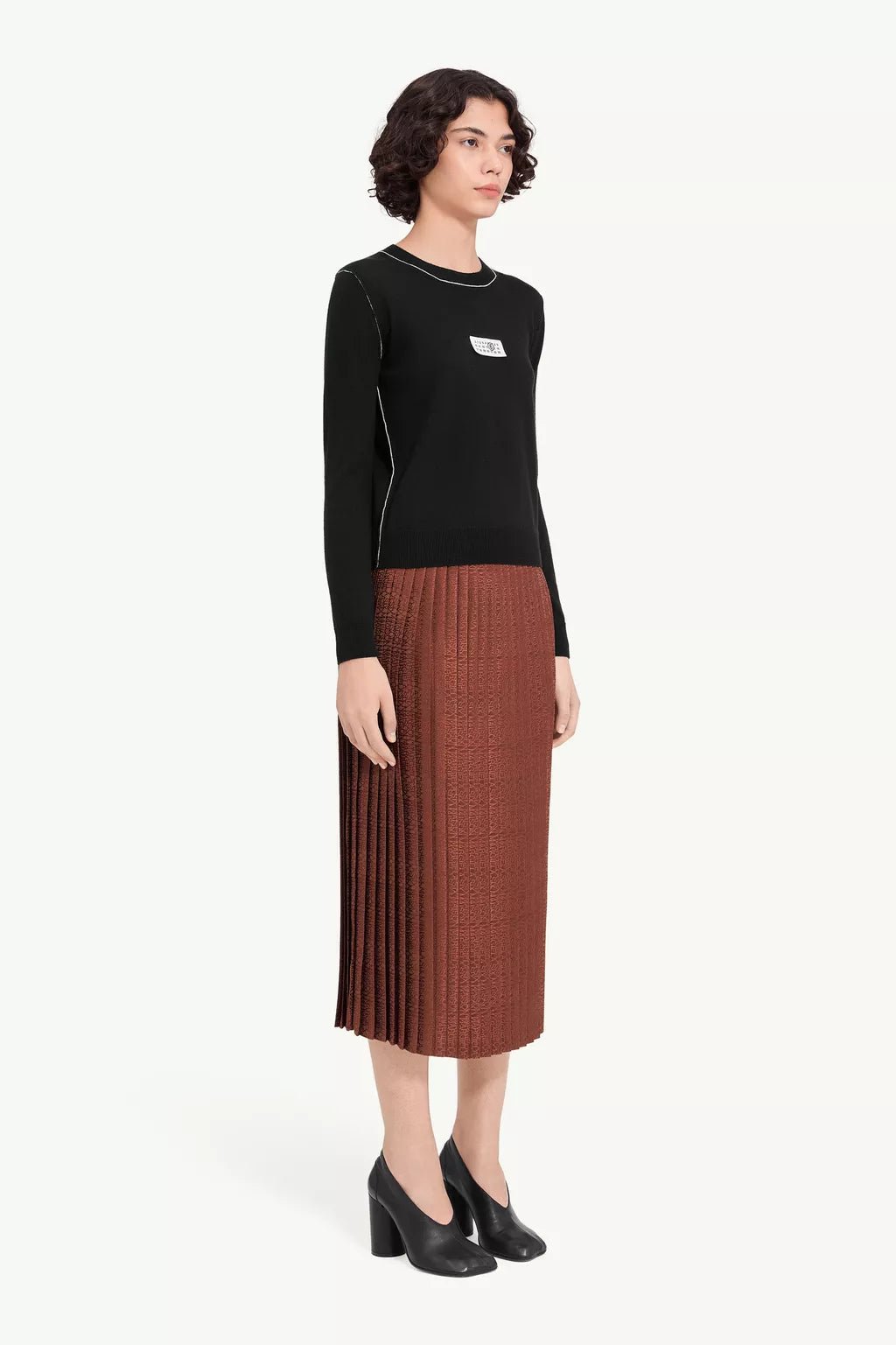 Maglia MM6 in lana rasata con bordi a contrasto - YES SHOPMaglieMM6 MAISON MARGIELAS52HL0066-0