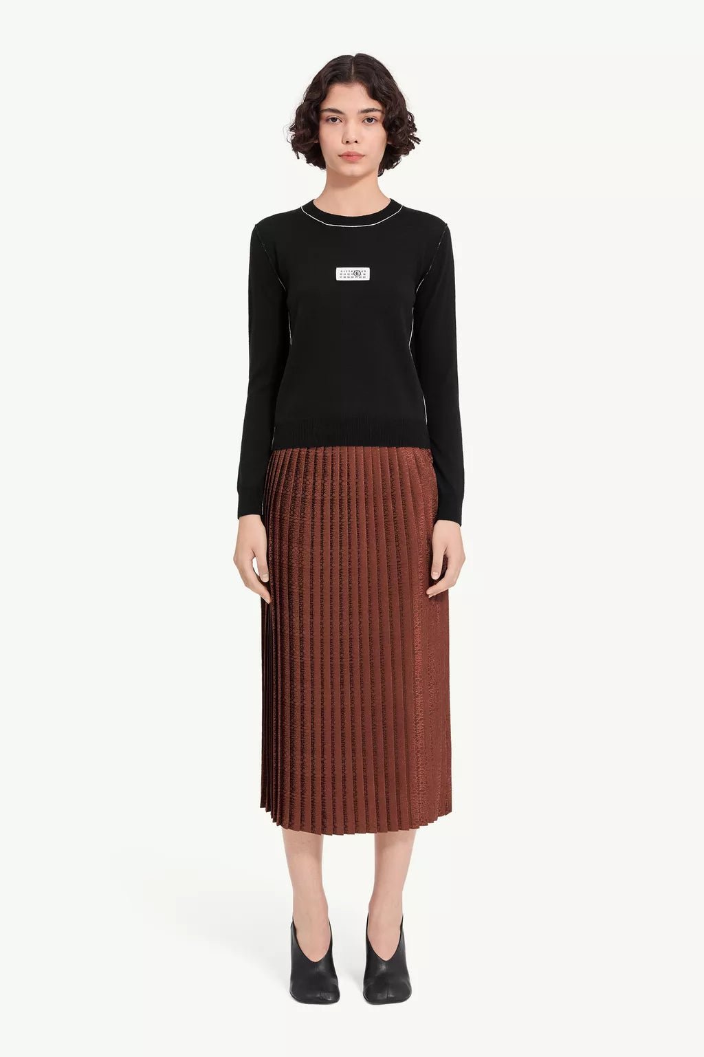 Maglia MM6 in lana rasata con bordi a contrasto - YES SHOPMaglieMM6 MAISON MARGIELAS52HL0066-0