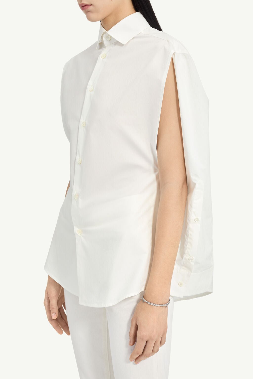 Camicia MM6 smanicata bianca in popeline di cotone - YES SHOPCamicieMM6 MAISON MARGIELAS62DT0052-IT 34