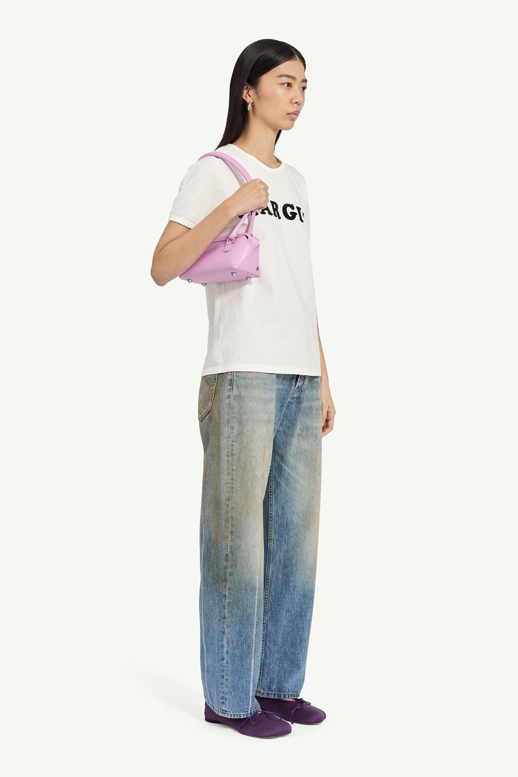 T-shirt in jersey vintage bianca con stampa a contrasto "MARGIE" - YES SHOPT-shirtMM6 MAISON MARGIELAS62GD0212/M2018-XXS1190108863771