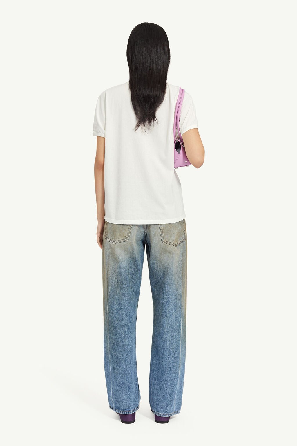 T-shirt in jersey vintage bianca con stampa a contrasto "MARGIE" - YES SHOPT-shirtMM6 MAISON MARGIELAS62GD0212/M2018-XXS1190108863771