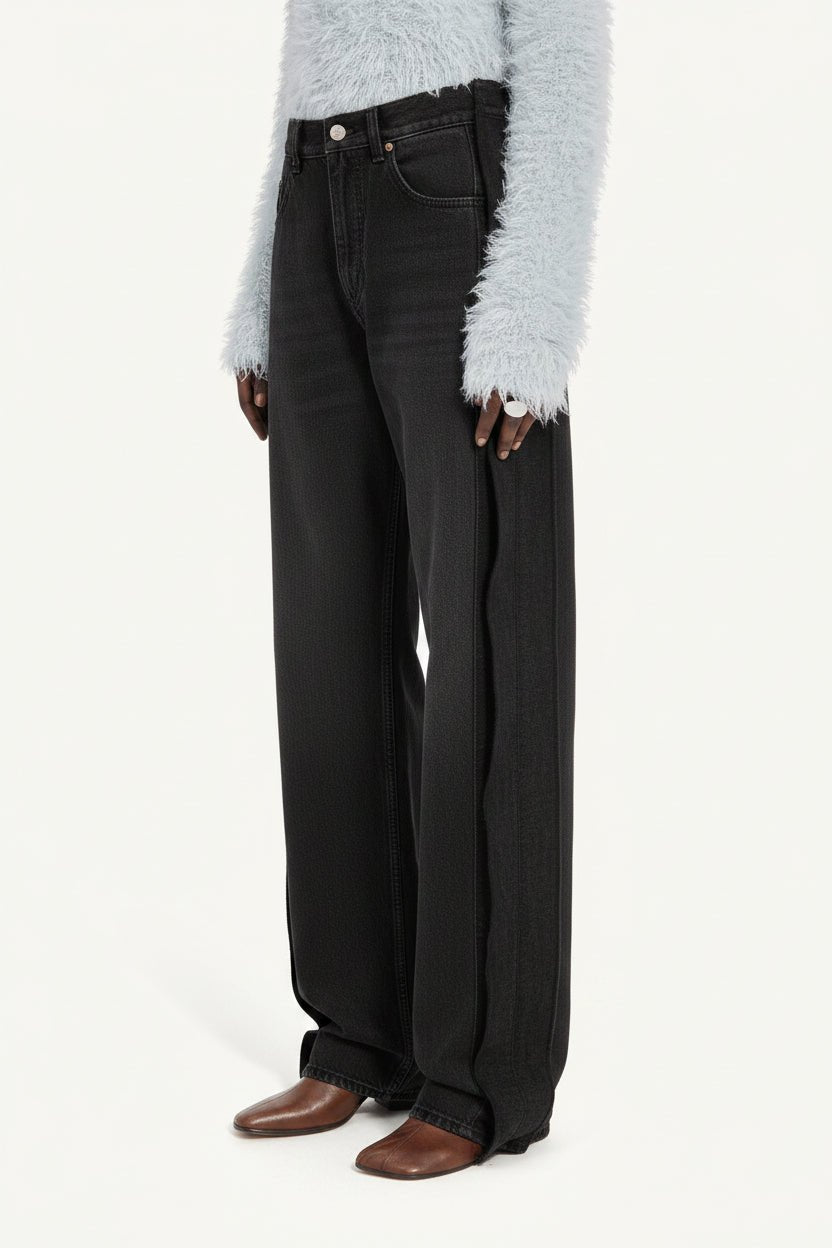 Jeans MM6 nero con banda laterale - YES SHOPJeansMM6 MAISON MARGIELAS62LB0200-M30011-W24