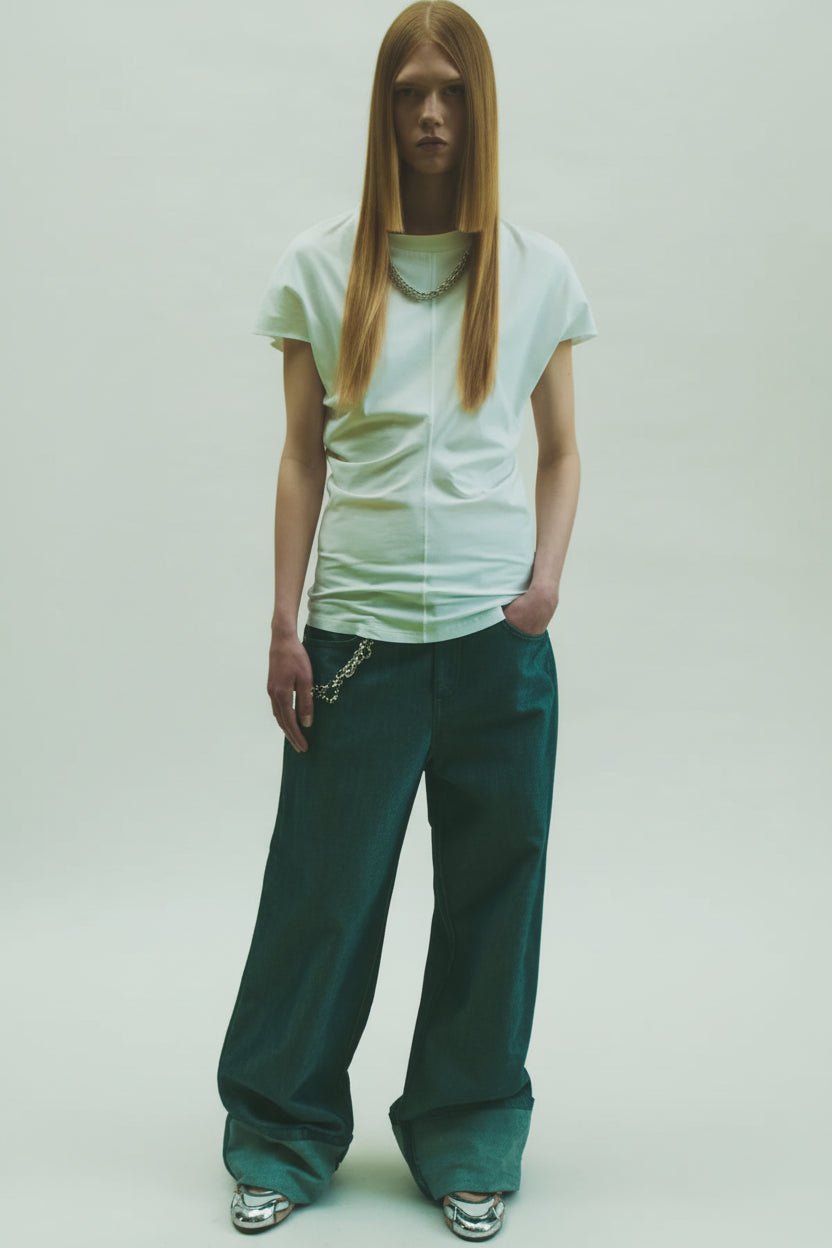 T-shirt bianca slim con collana gioiello removibile - YES SHOPT-shirtCIRCUS HOTELH6ST08-XXS8911108863771