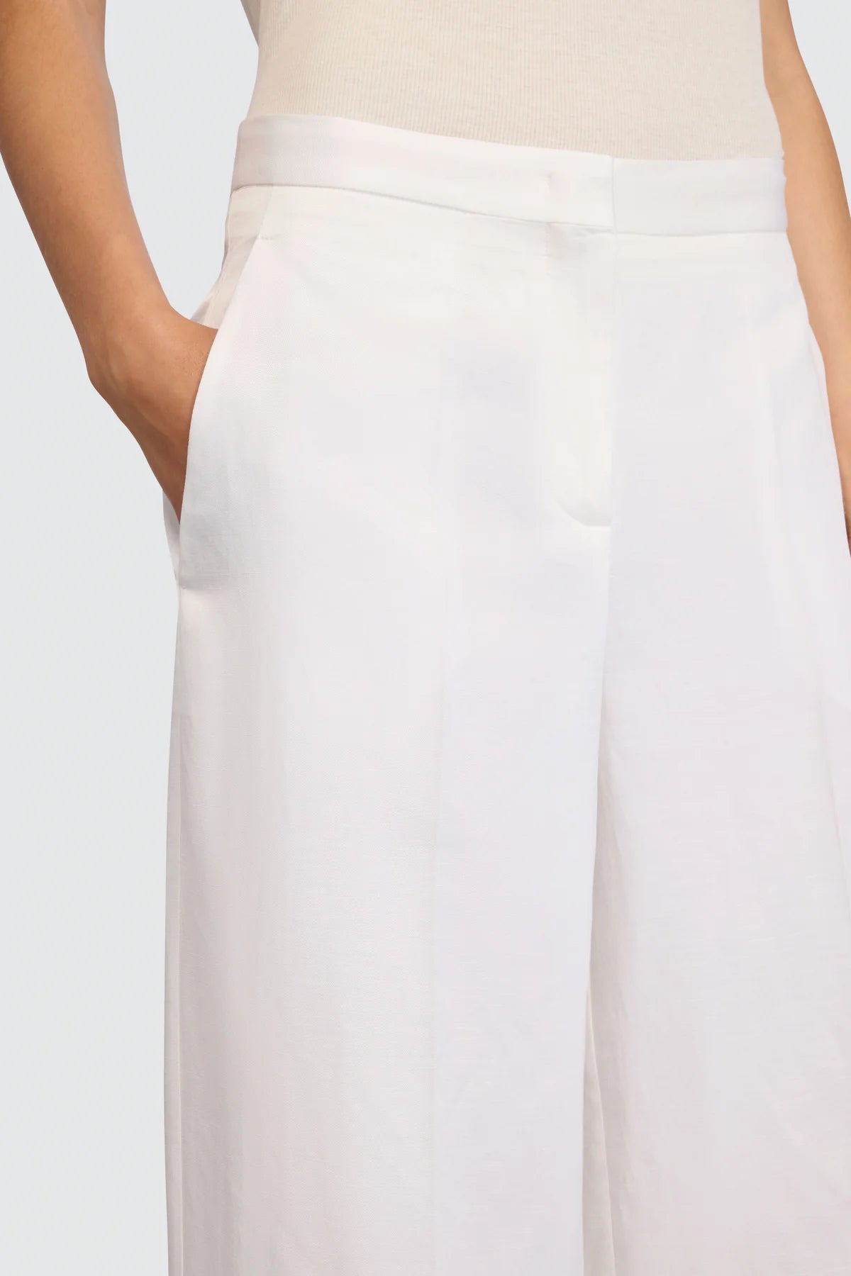 Pantalone in lino bianco - YES SHOPPantaloniSEMICOUTURES6SM22-IT 347809085235771