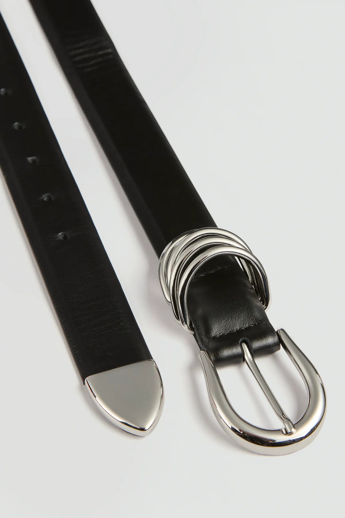 Cintura Osoa in pelle nera con fibbia metallica - YES SHOPCintureSEMICOUTUREY6SX66-Taglia unica8544118162771