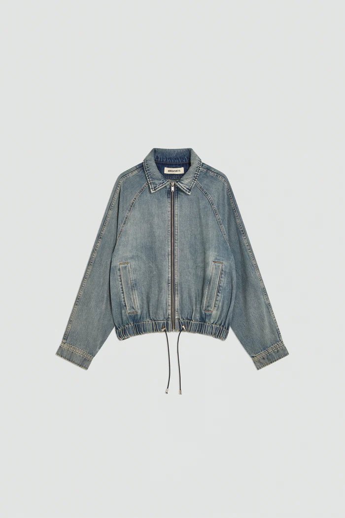 Bomber Conchita in denim con zip e coulisse sul fondo - YES SHOPGiubbottiSEMICOUTUREY6SY30-IT 349799908162771