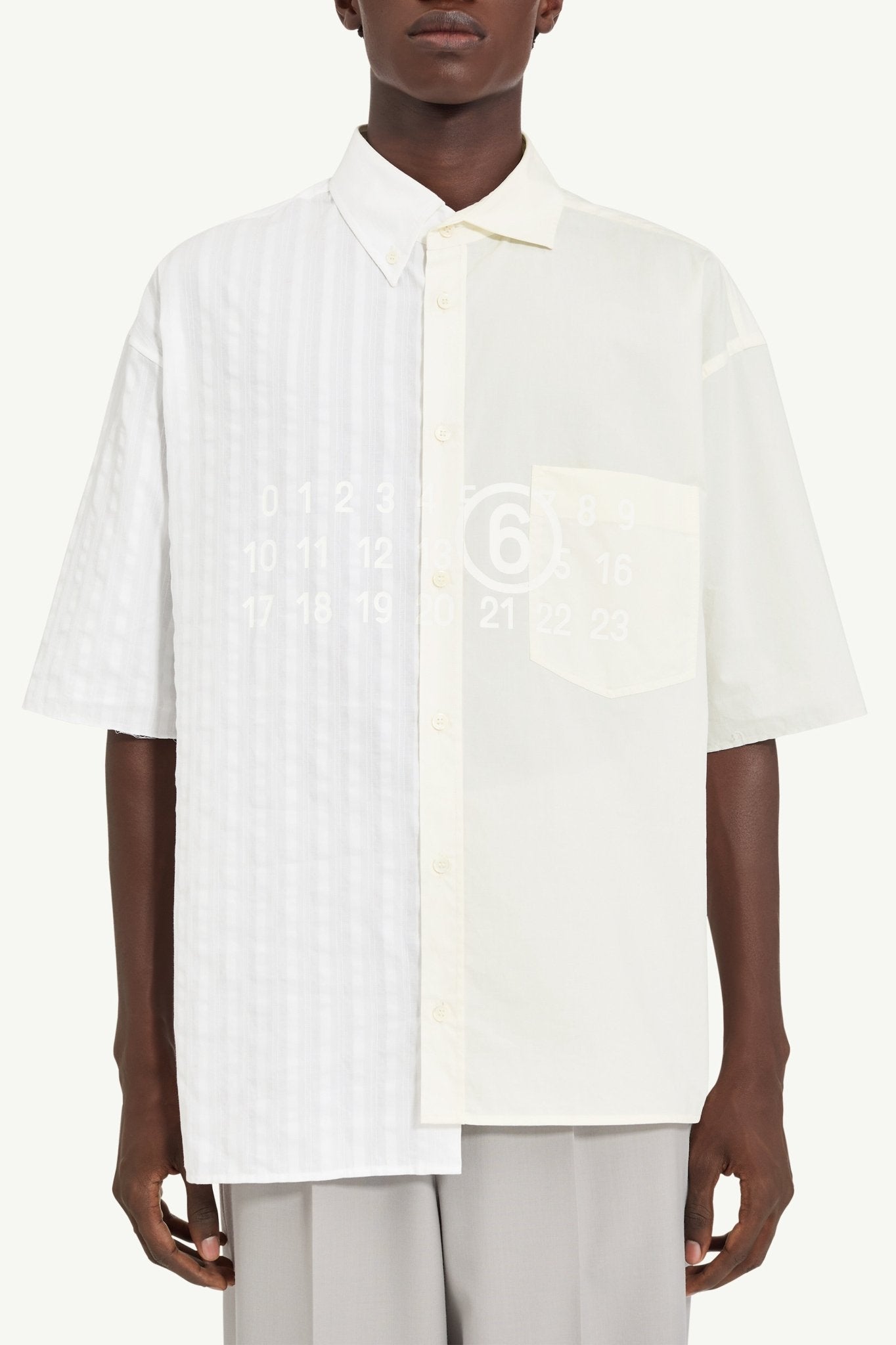 Camicia bicolore in popeline di cotone bianco - YES SHOPCamicieMM6 MAISON MARGIELASH0DR0007 MTN135
-IT 427482453871871