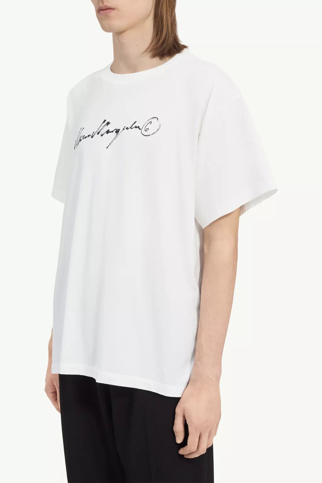 T-shirt bianca con stampa scritta a mano - YES SHOPT-shirtMM6 MAISON MARGIELASH0GC0077M20258-XXS1972075569871