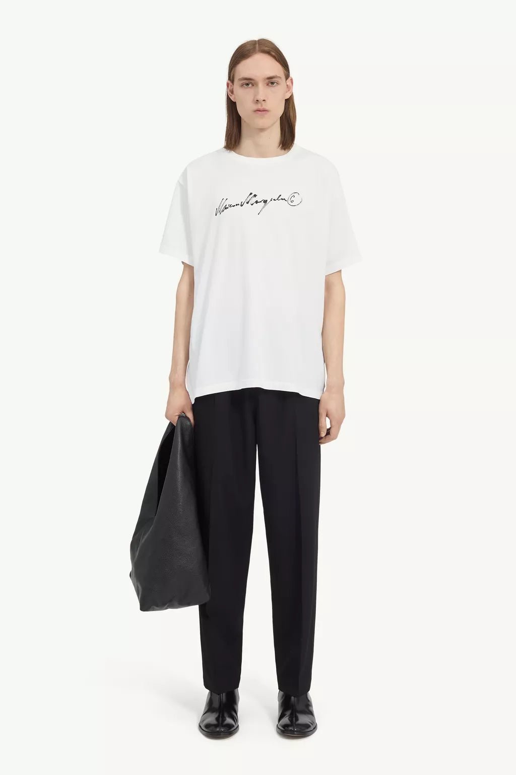 T-shirt bianca con stampa scritta a mano - YES SHOPT-shirtMM6 MAISON MARGIELASH0GC0077M20258-XXS1972075569871
