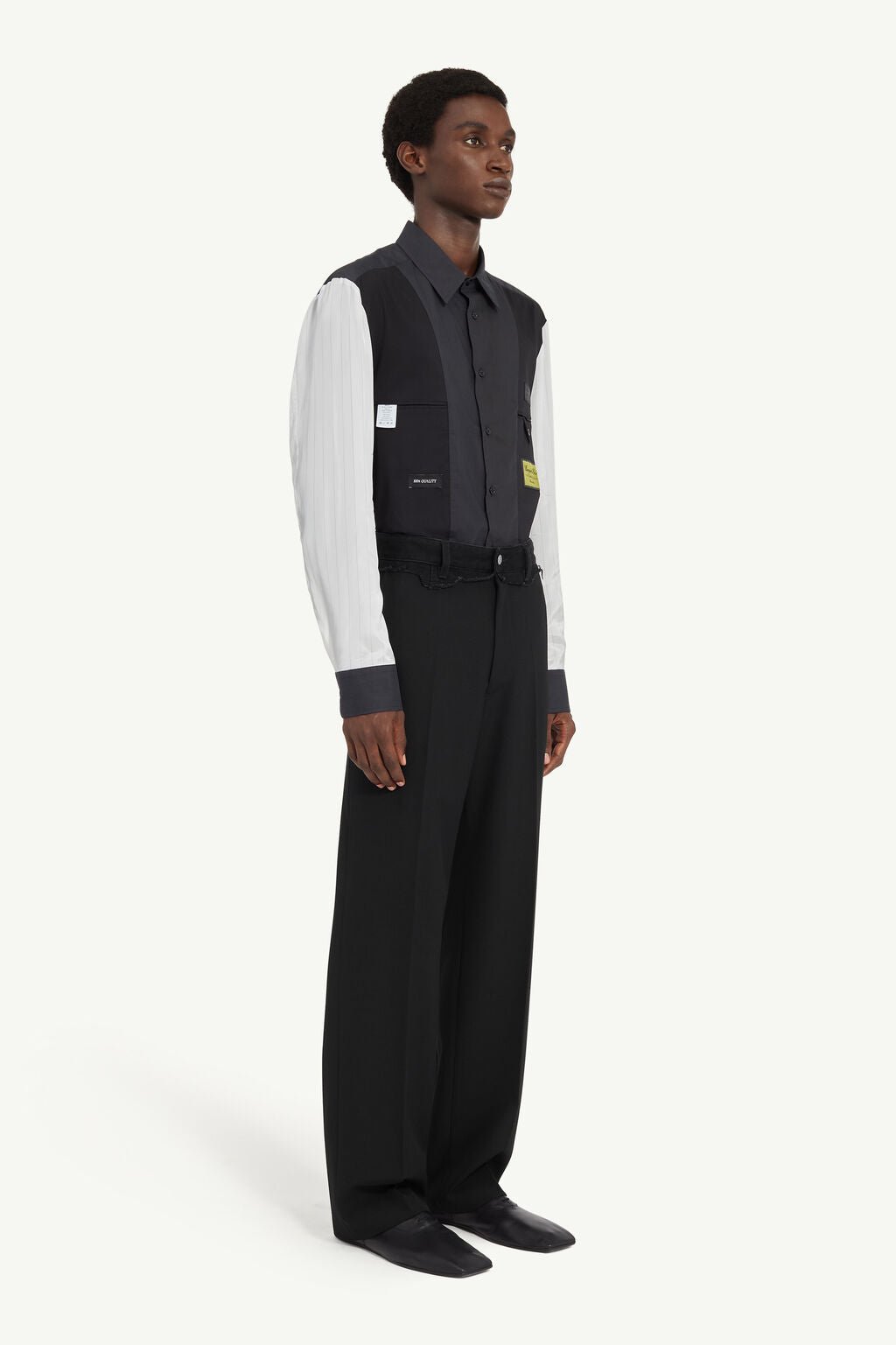 Pantalone nero in lana con vita ricostruita - YES SHOPPantaloniMM6 MAISON MARGIELASH0KA0062MTN133961-IT 425962305742771