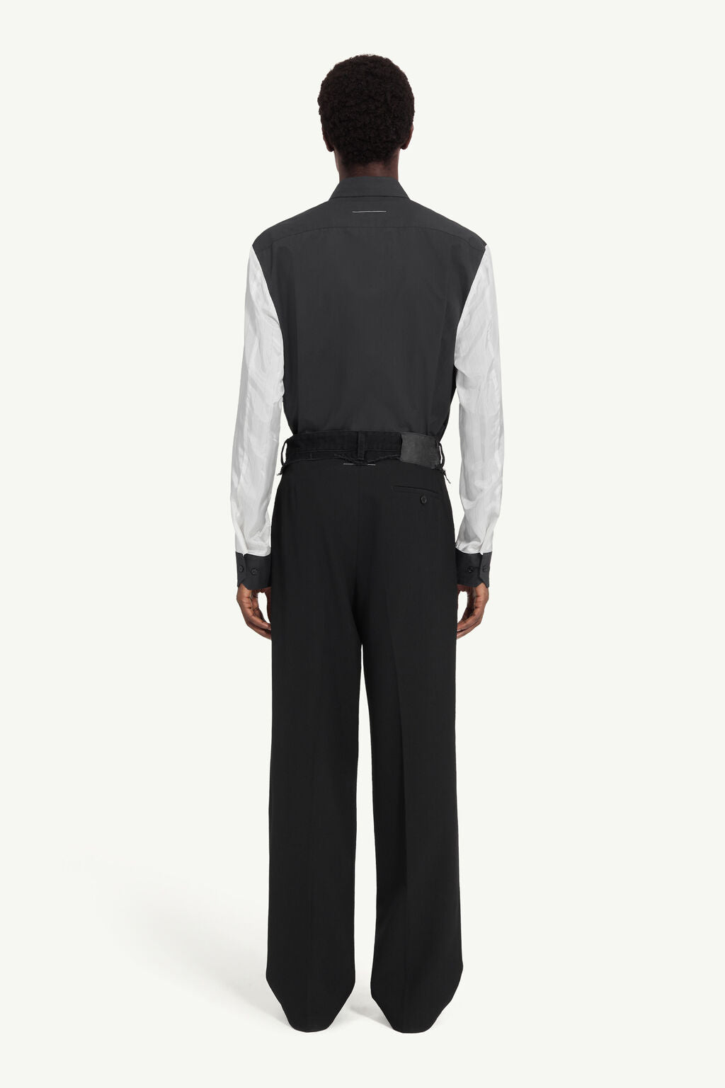 Pantalone nero in lana con vita ricostruita - YES SHOPPantaloniMM6 MAISON MARGIELASH0KA0062MTN133961-IT 425962305742771