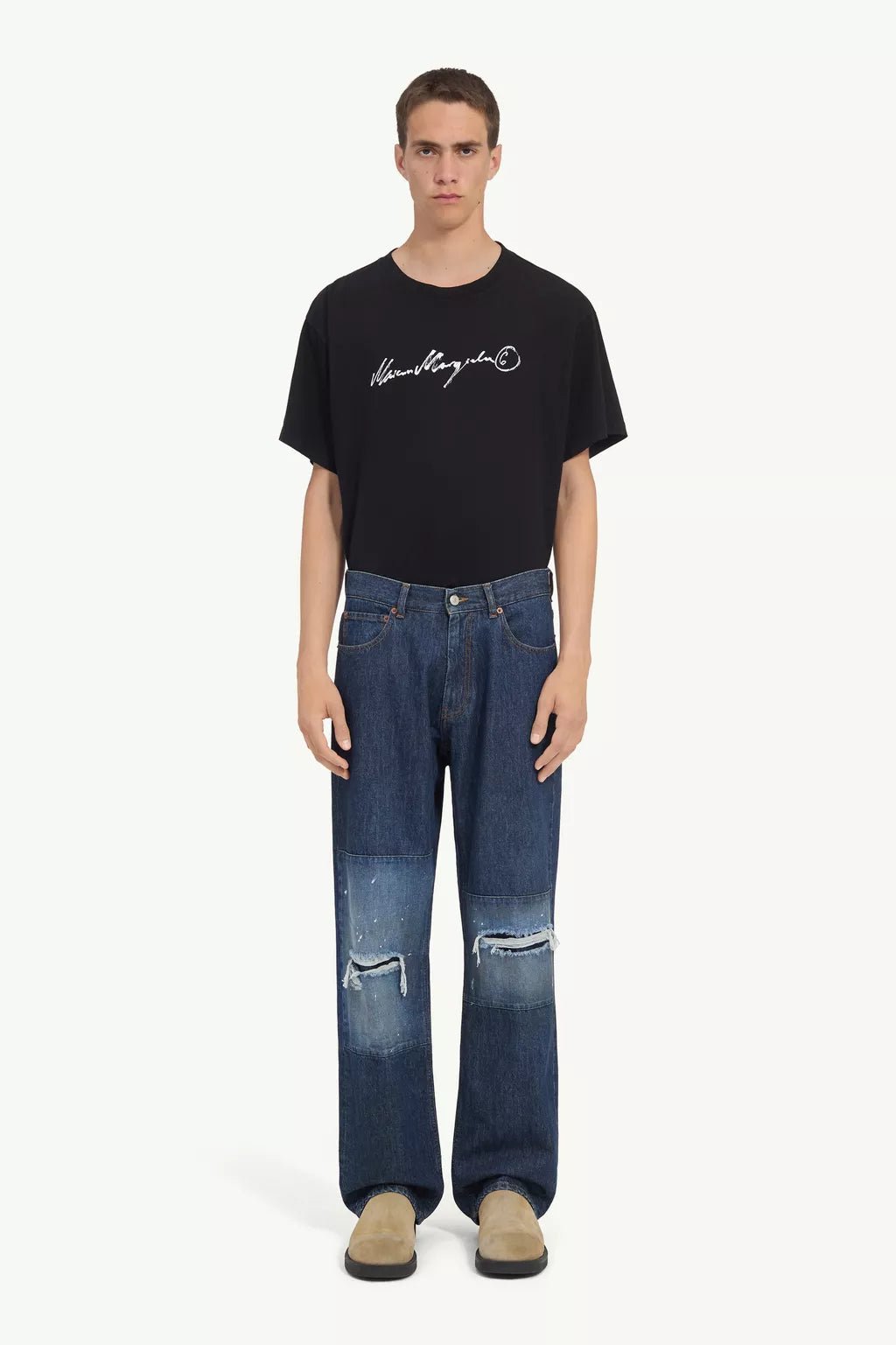 Jeans a gamba dritto indaco con patch - YES SHOPJeansMM6 MAISON MARGIELASH0JA0043M30055-W297352075569871