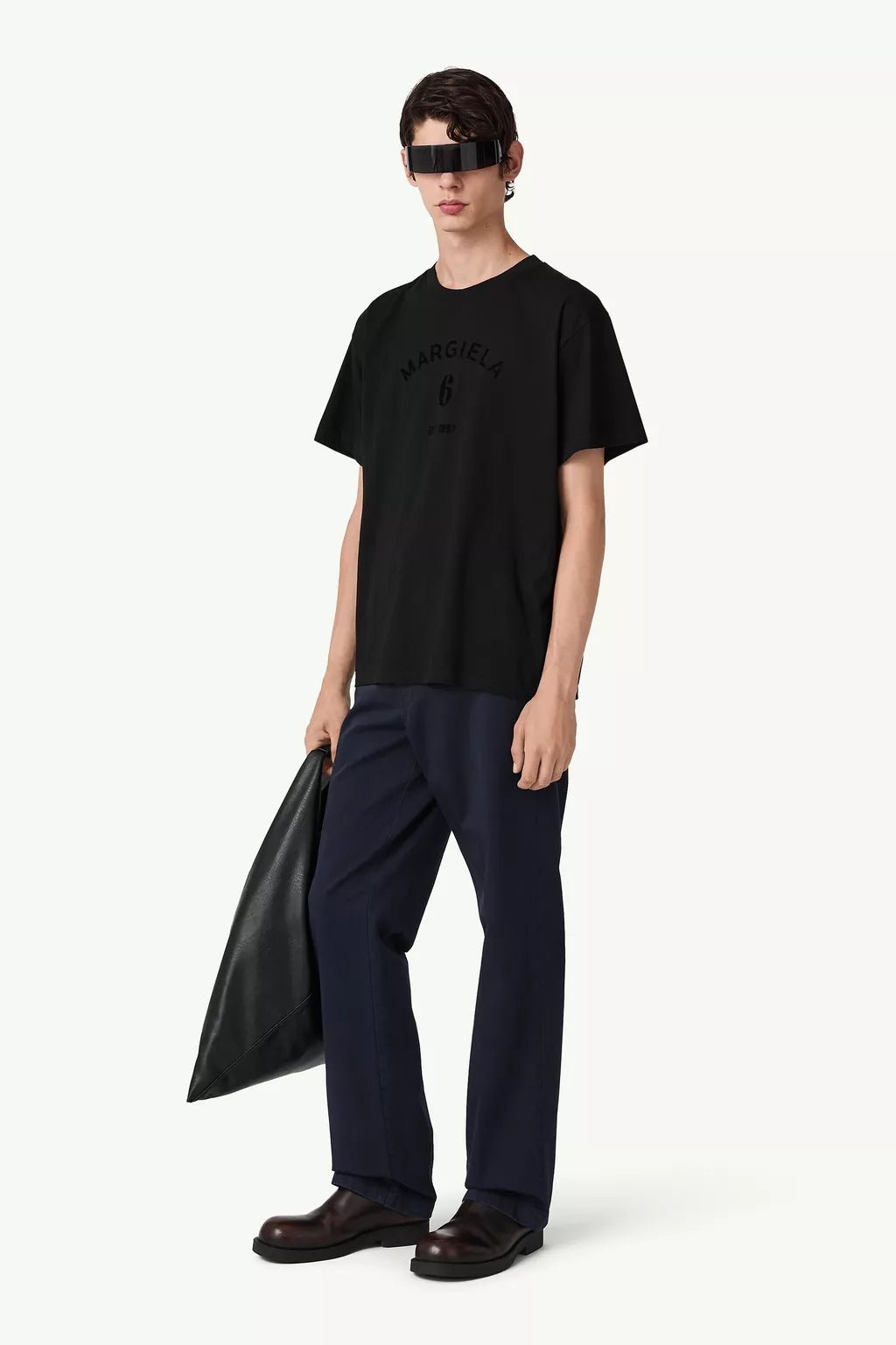T-shirt nera con stampa "MARGIELA 6" - YES SHOPT-shirtMM6 MAISON MARGIELASh2GC0048 M20048-XXS7762075569871