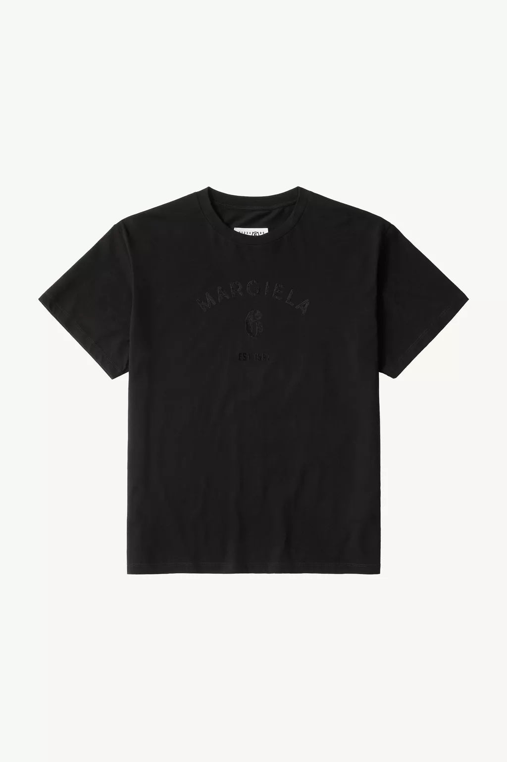 T-shirt nera con stampa "MARGIELA 6" - YES SHOPT-shirtMM6 MAISON MARGIELASh2GC0048 M20048-XXS7762075569871