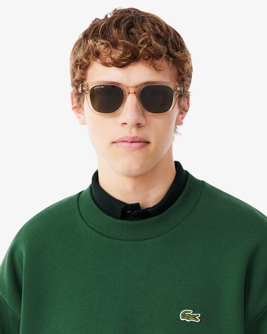 Felpa in cotone girocollo verde - YES SHOPFelpeLACOSTESH8868-00-XXS