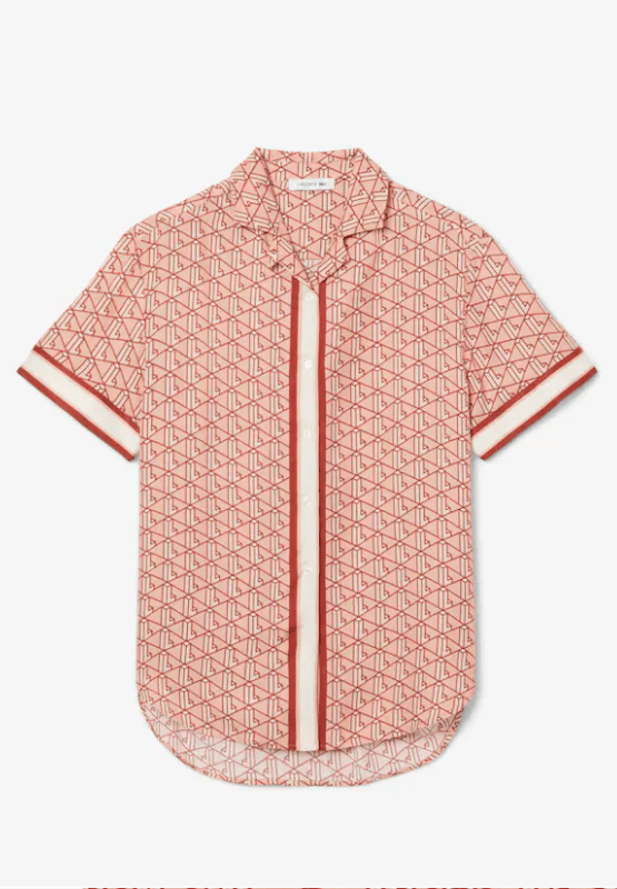 Camicia oversize con stampa monogramma - YES SHOPCamicieLACOSTECF0495-IT 34