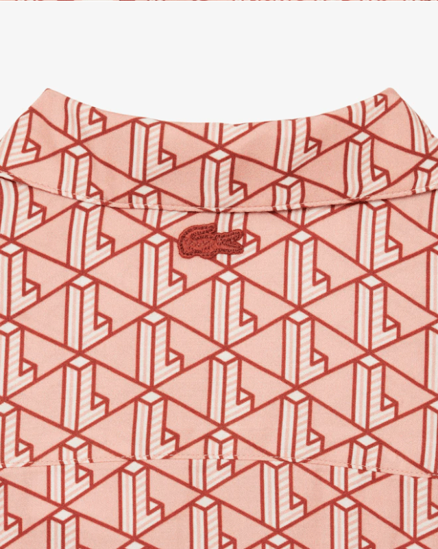 Camicia oversize con stampa monogramma - YES SHOPCamicieLACOSTECF0495-IT 34