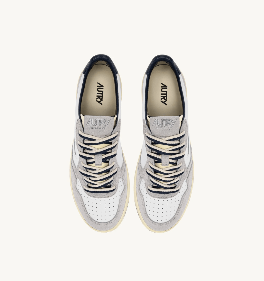 Sneakers medalist low in suede e pelle grigio e blu - YES SHOPSneakersAUTRYAULM-BW04-IT 389073522433771
