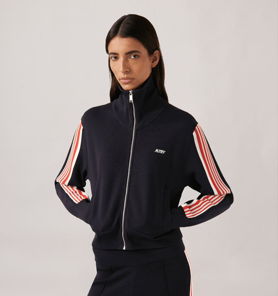 Giacca blu in maglia con zip - YES SHOPFelpeAUTRYJAPW-028B-XXS9183522433771