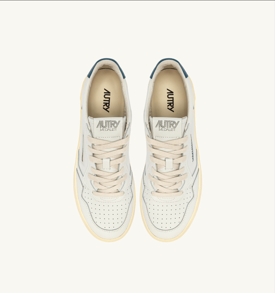 Sneakers medalist low in pelle bianco e mallard blue - YES SHOPSneakersAUTRYAULM - LL29-IT 38