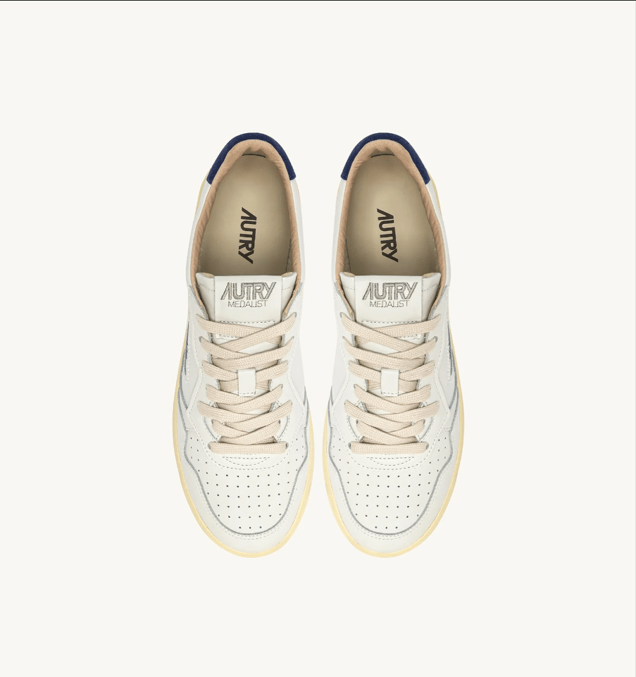Sneakers medalist low in pelle bianco e suede blue depths - YES SHOPSneakersAUTRYAULM - BJ03-IT 38