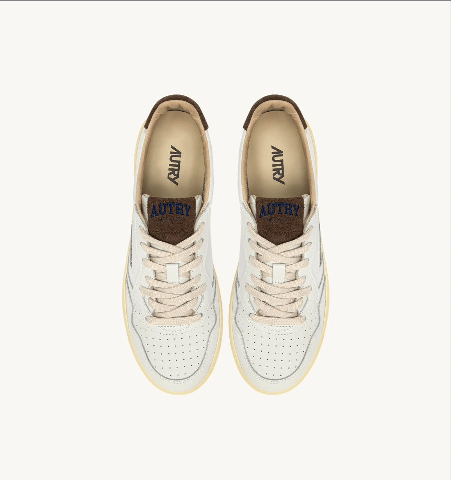 Sneakers medalist low in pelle bianco e suede chocolate - YES SHOPSneakersAUTRYAULM - HJ03-IT 38