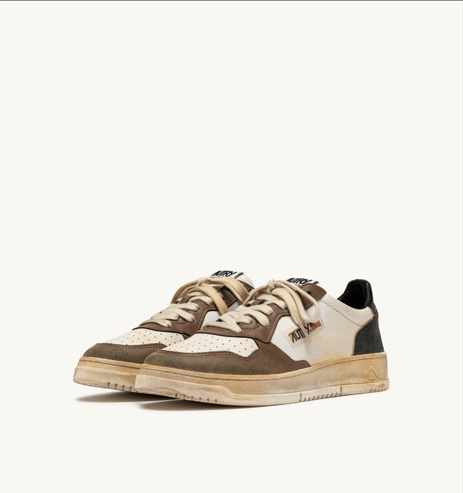 Sneakers medalist low super vintage in pelle bianco e moro - YES SHOPSneakersAUTRYAVLM - SV60-IT 38