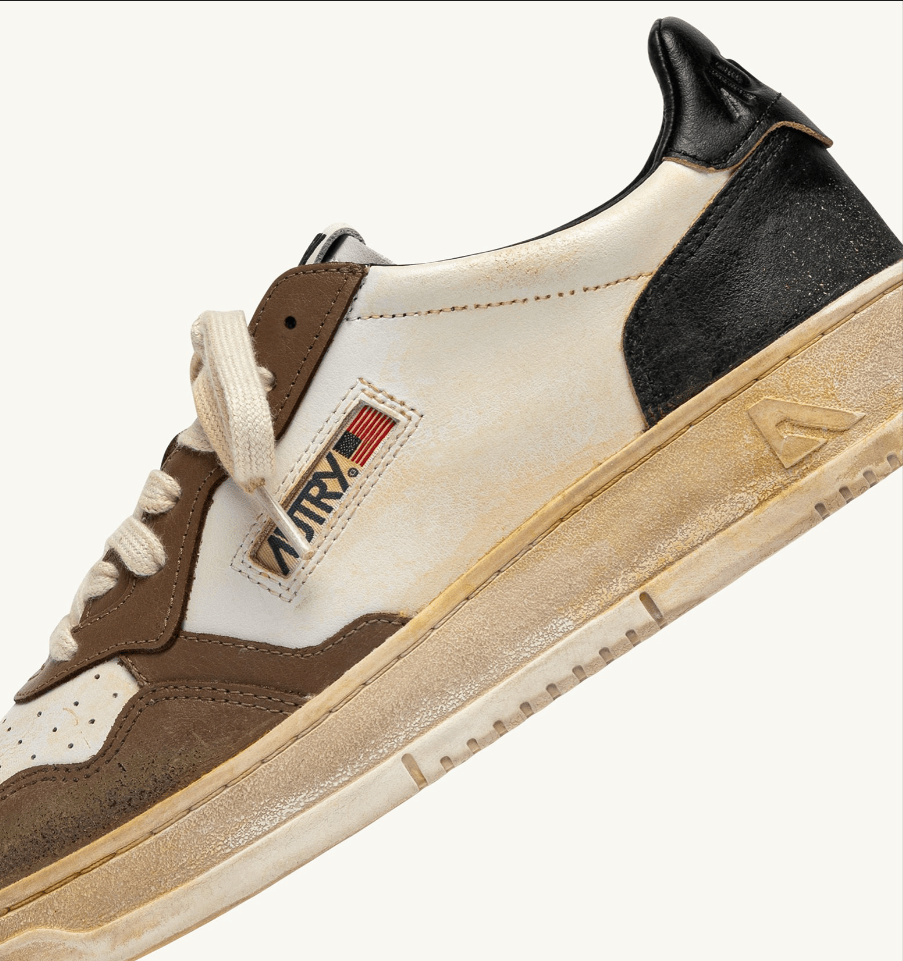 Sneakers medalist low super vintage in pelle bianco e moro - YES SHOPSneakersAUTRYAVLM - SV60-IT 38