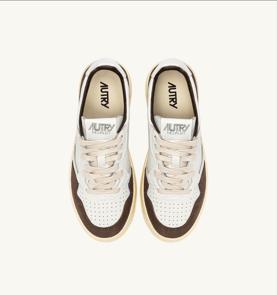 Sneakers medalist low in pelle bianca e suede mogano - YES SHOPSneakersAUTRYAULM - FT19-IT 38