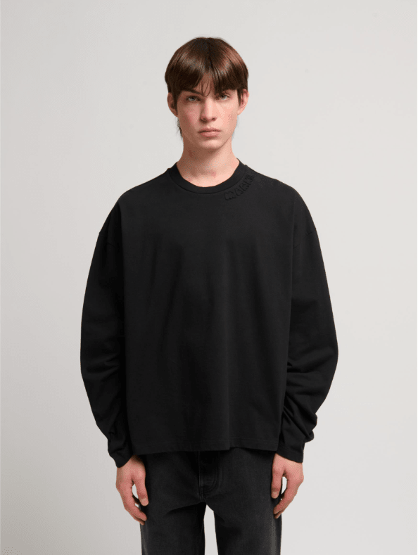 T-shirt a maniche lunghe oversize nera - YES SHOPT-shirtMARNIHUJY0325MX UTC406 N99-IT 42