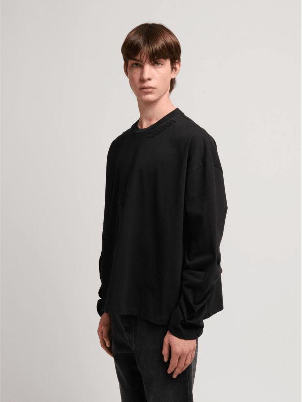 T-shirt a maniche lunghe oversize nera - YES SHOPT-shirtMARNIHUJY0325MX UTC406 N99-IT 42