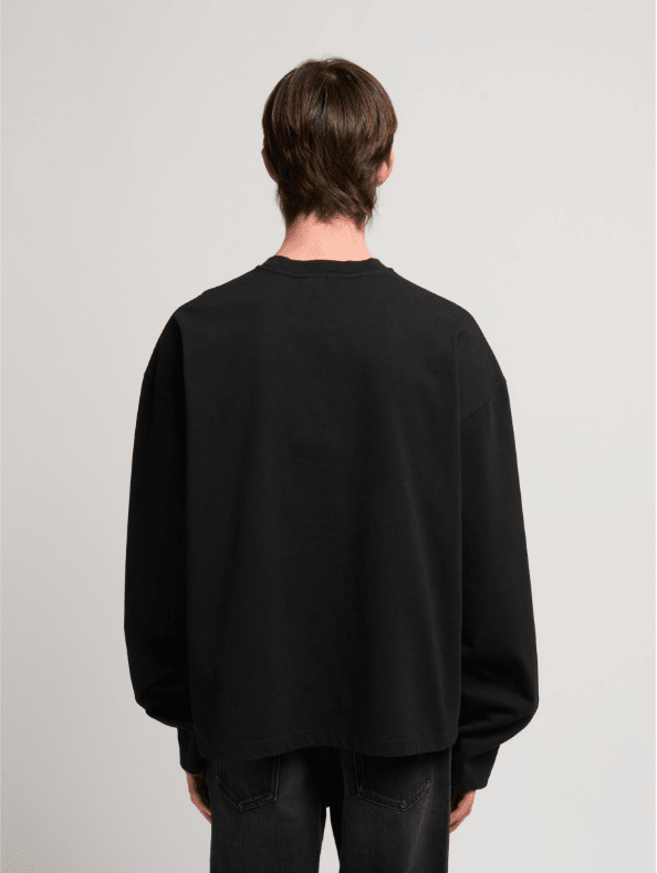 T-shirt a maniche lunghe oversize nera - YES SHOPT-shirtMARNIHUJY0325MX UTC406 N99-IT 42
