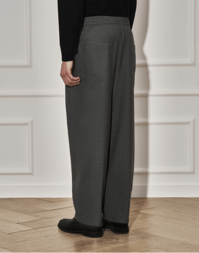 Pantalone Wide active in tecno wool grigio medio - YES SHOPPantaloniPT TORINOCOASWDZB0KLT PO80-IT 42