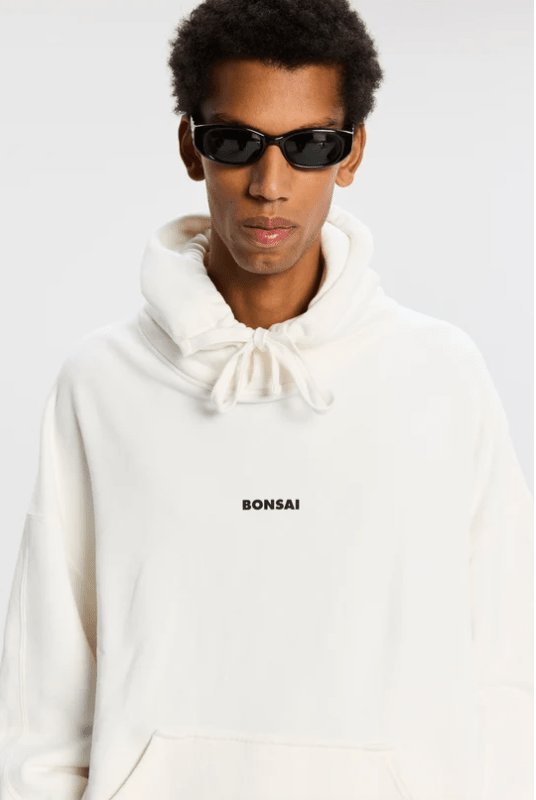 Felpa hoodie box logo classic bianco - YES SHOPFelpeBONSAISW003001-XXS5118854952971