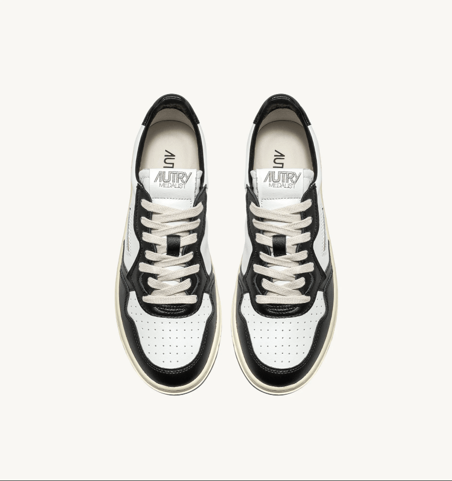 Sneakers medalist low bicolor in pelle bianca e nera - YES SHOPSneakersAUTRYAULMW WB01WB01-367935096649471