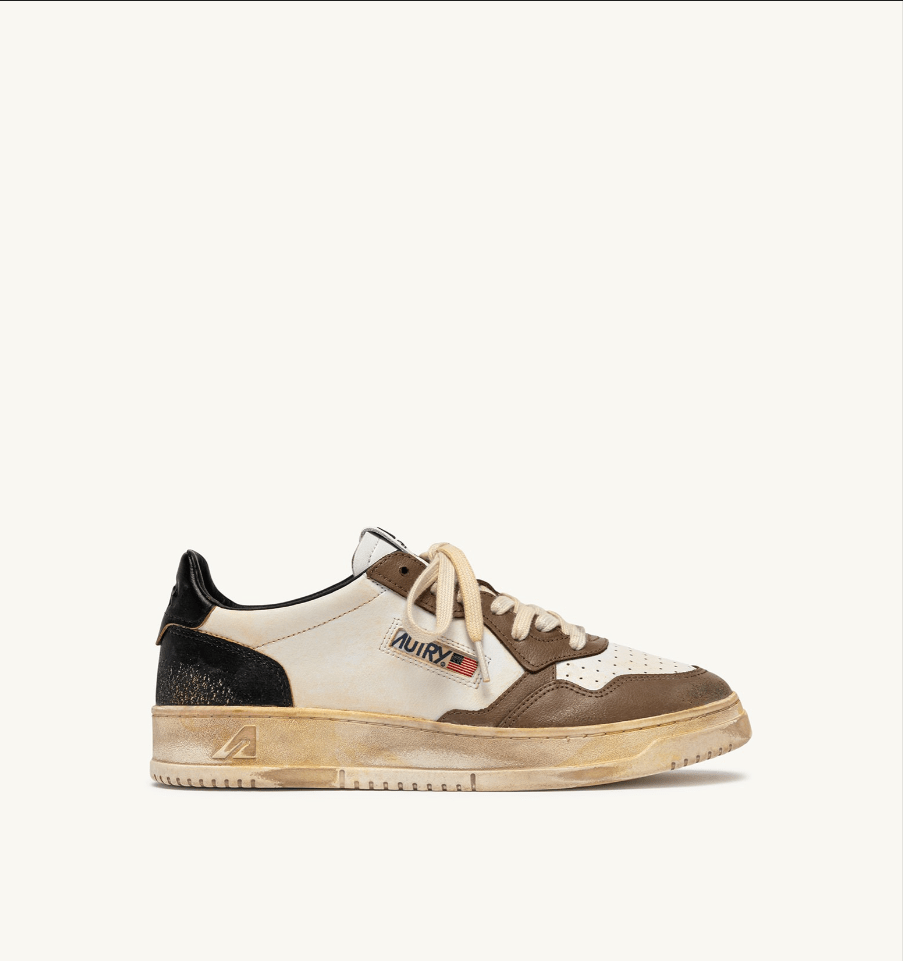 Sneakers medalist low super vintage in pelle bianco e moro - YES SHOPSneakersAUTRYAVLM - SV60-IT 38