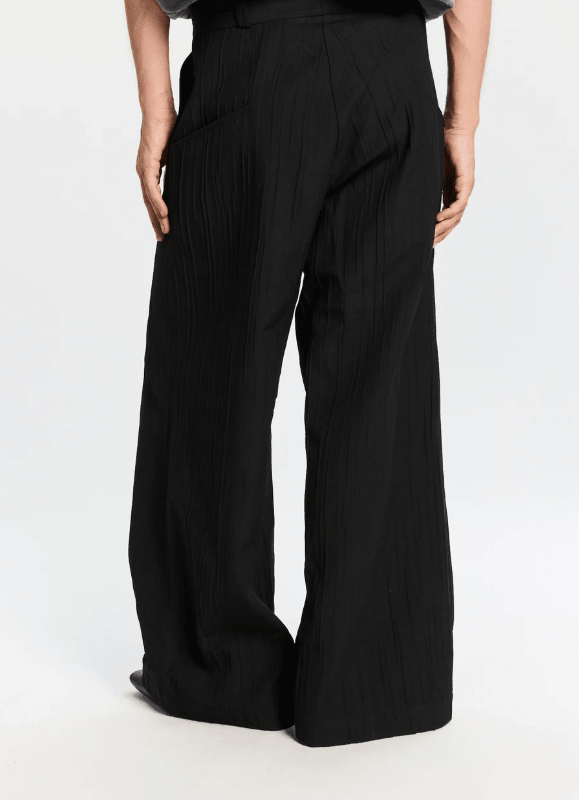 Pantalone nero loose fit effetto stropicciato - YES SHOPPantaloniBONSAIPT016V2-XXS