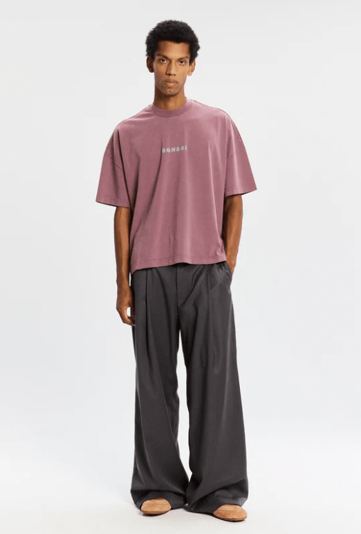 Pantalone loose fit grigio con elastico in vita - YES SHOPPantaloniBONSAIPT005V1-XXS