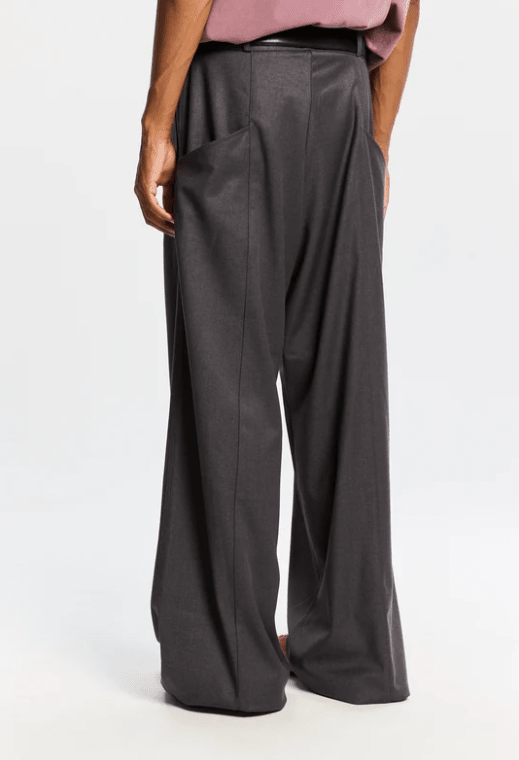 Pantalone loose fit grigio con elastico in vita - YES SHOPPantaloniBONSAIPT005V1-XXS