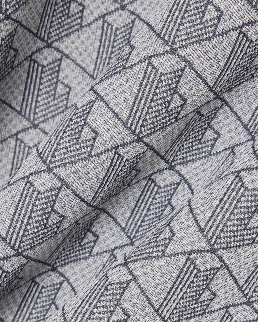T-shirt con monogramma jacquard grigio - YES SHOPT-shirtLACOSTETH1197-00-XXS7319331290771