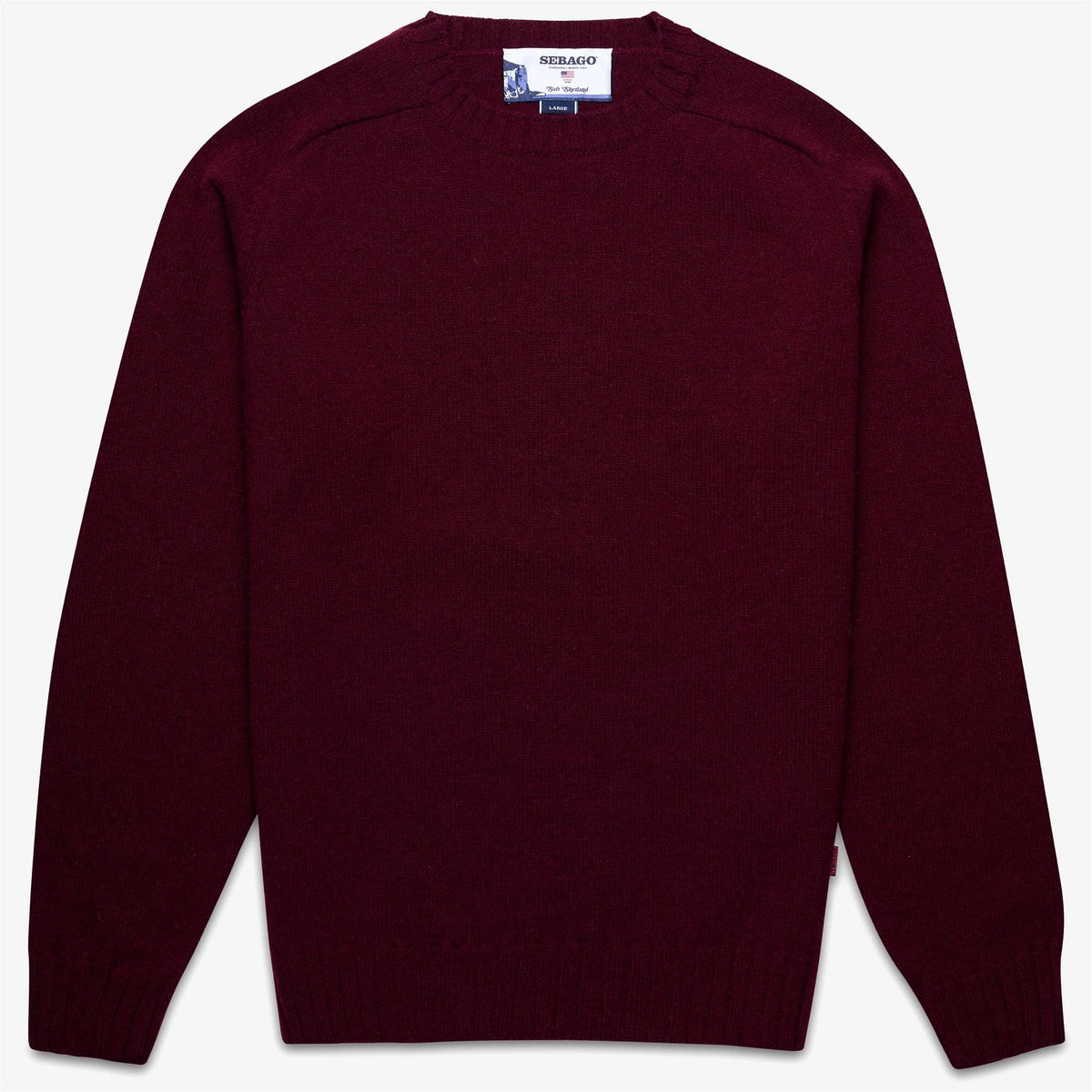 Maglione bordeaux in lana shetland - YES SHOPMaglioniSEBAGO74113NW-35201173710971
