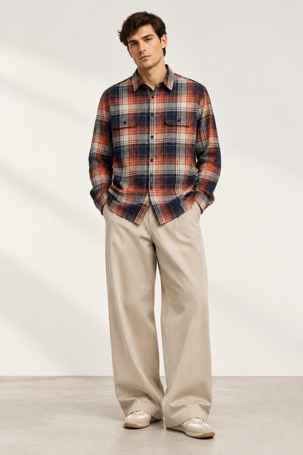 Camicia Jib a quadri Blue/Beige/Orange - YES SHOPCamicieSEBAGO78125HW-XXS