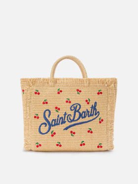 Borsa Colette in raffia con ricami ciliegie - YES SHOPBorse a tracollaMC2 SAINT BARTHCOL0017-Taglia unica