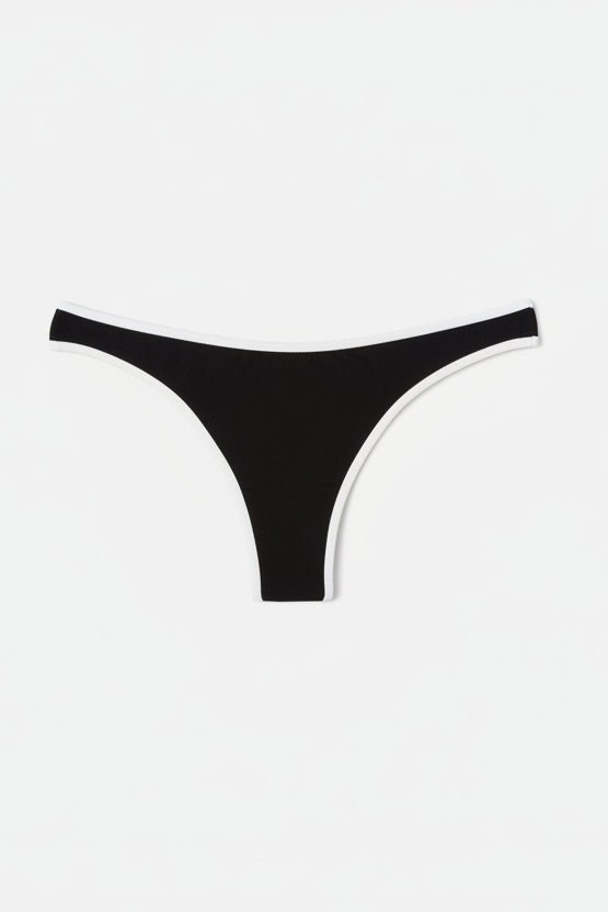 Slip Naomi brasile con profili a contrasto nero e bianco - YES SHOPCostumi da bagnoMC2 SAINT BARTHNAO0005/00174L-XXS1532675068771