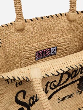 Borsa a spalla Vanity Rafia beige con bordo nero - YES SHOPBorse a spallaMC2 SAINT BARTHVANI013/09045L-Taglia unica7967040233771