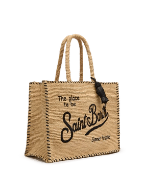Borsa a spalla Vanity Rafia beige con bordo nero - YES SHOPBorse a spallaMC2 SAINT BARTHVANI013/09045L-Taglia unica7967040233771