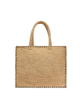 Borsa a spalla Vanity Rafia beige con bordo nero - YES SHOPBorse a spallaMC2 SAINT BARTHVANI013/09045L-Taglia unica7967040233771