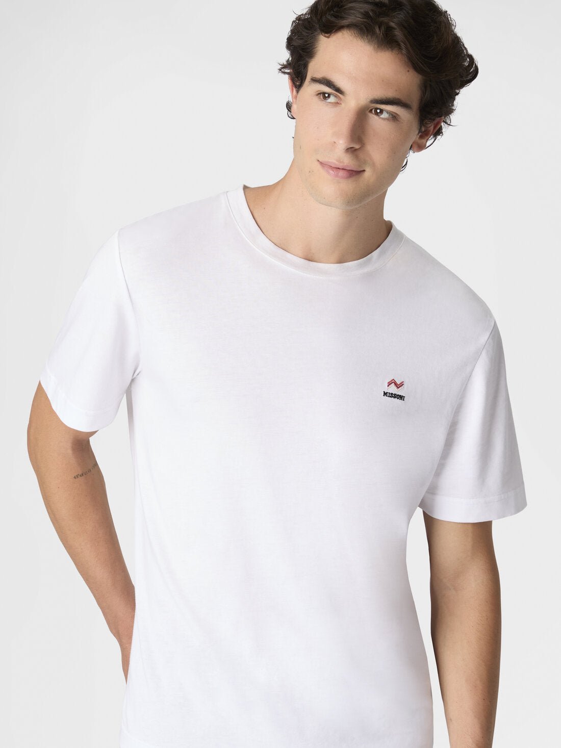 T-shirt bianca con ricamo e logo - YES SHOPT-shirtMISSONIUS23WL0K BJ00IE-XXS1501505742771