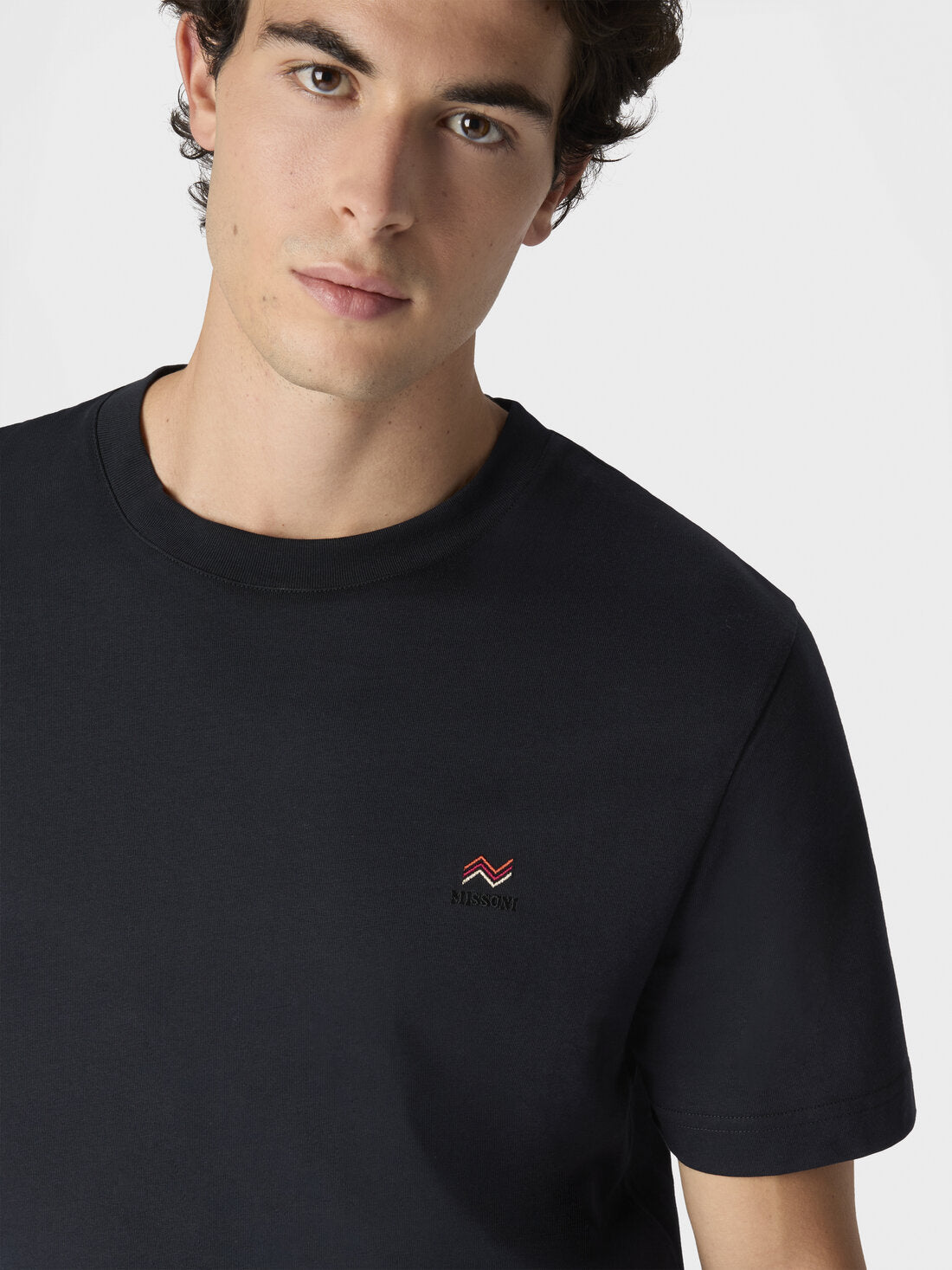 T-shirt blu con ricamo e logo - YES SHOPT-shirtMISSONIUS23WL0K BJ00IE-XXS1301505742771