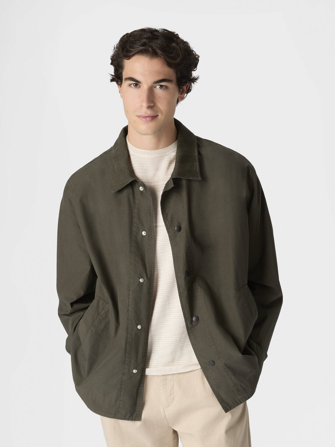 Overshirt verde militare con colletto zig zag - YES SHOPGiaccheMISSONIUS26SC04 BW00ZS-XXS3099605742771